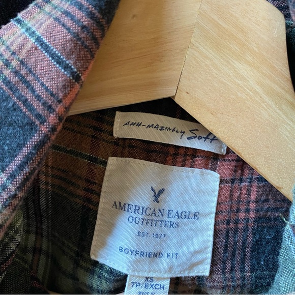 AMERICAN EAGLE | Plaid boyfriend fit flannel - Picture 4 of 5